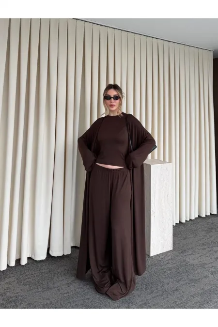 Kahverengi Üçlü Takım - 30121