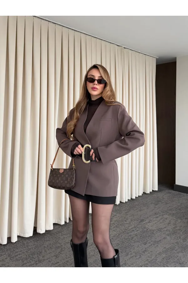 Belted Satin Jacket - 9691