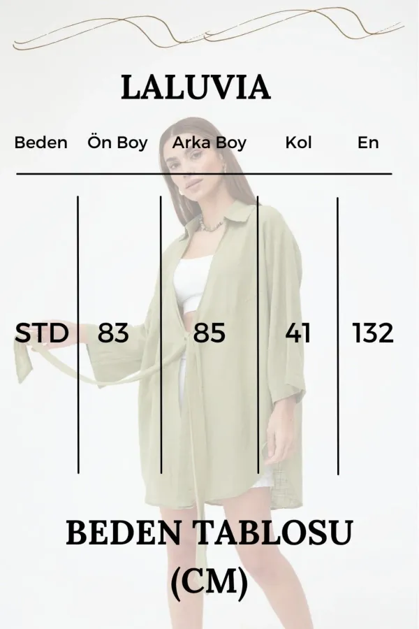 Siyah Flam Keten Kimono Gömlek