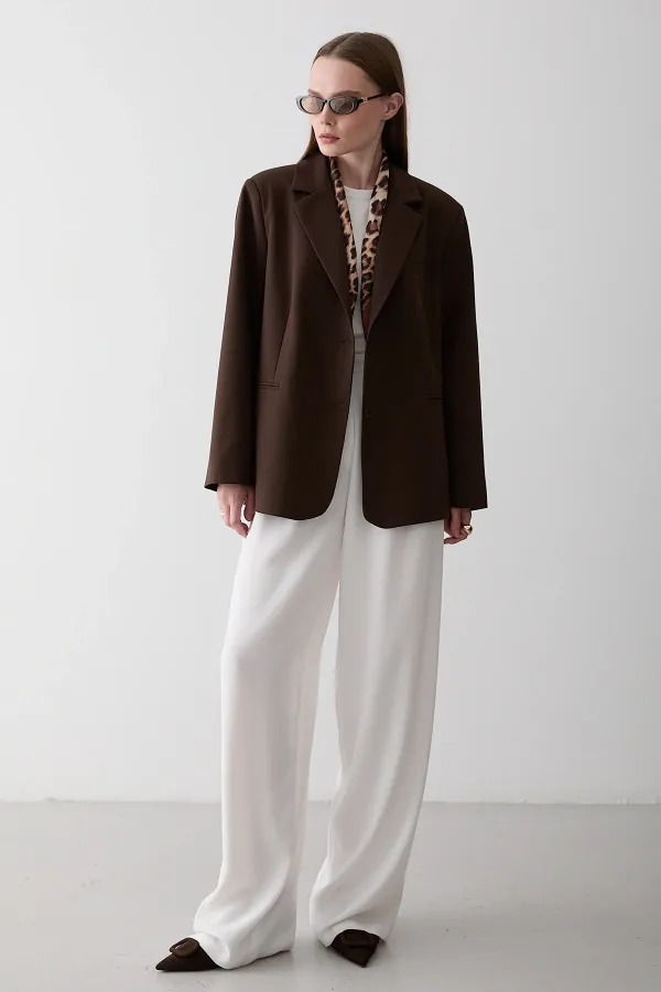 Brown Blazer Jacket - 7619 Brown Blazer Jacket - 7619