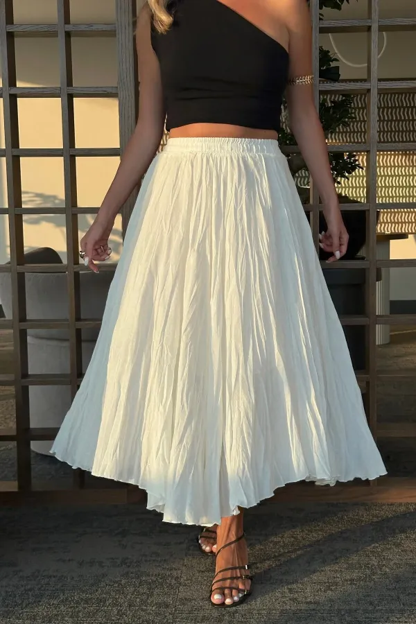 Siyah Tek Omzu Açık Asimetrik Bluz - 251006