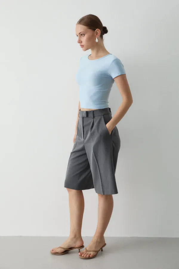 Chemisier court bleu - 1182