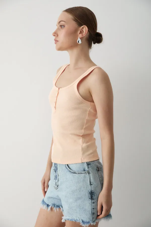 Somon Önden Düğmeli Atlet - 251001