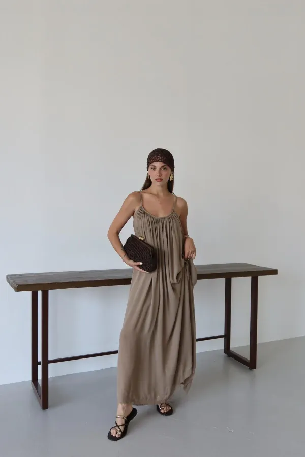 Mink Strappy Relaxed Fit Dress