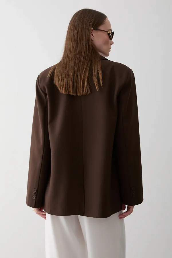 Brown Blazer Jacket - 7619 Brown Blazer Jacket - 7619