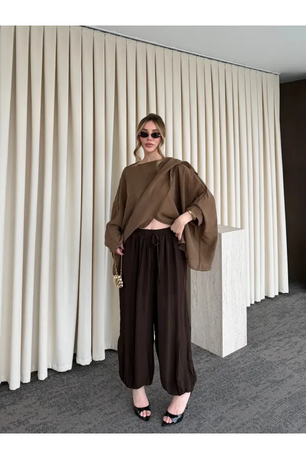 Brown Harem Pants - 51316