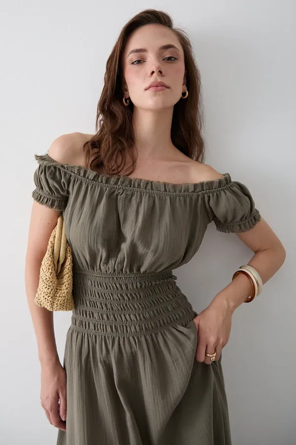 Çağla Büzgülü Elbise - 2002