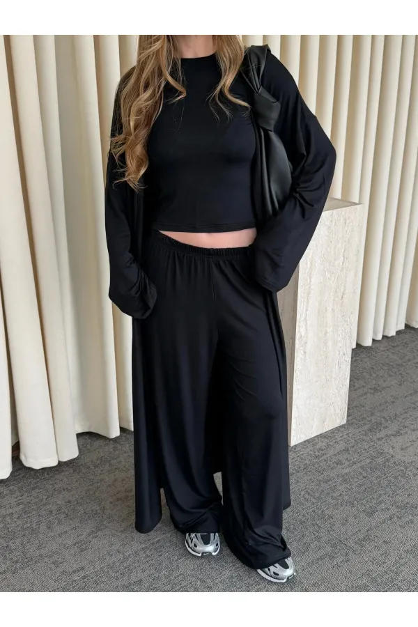 Ensemble trois pièces noir - 30121