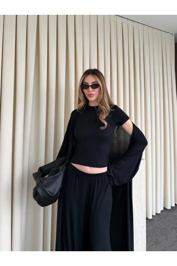 Ensemble trois pièces noir - 30121