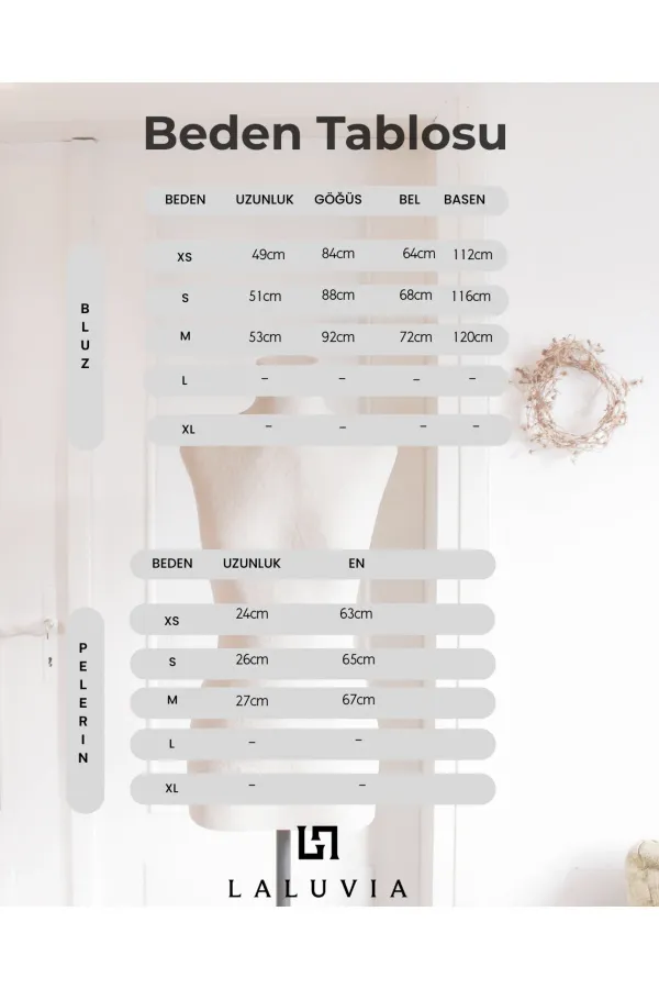 Siyah Pelerinli Straplez Bluz - 1101