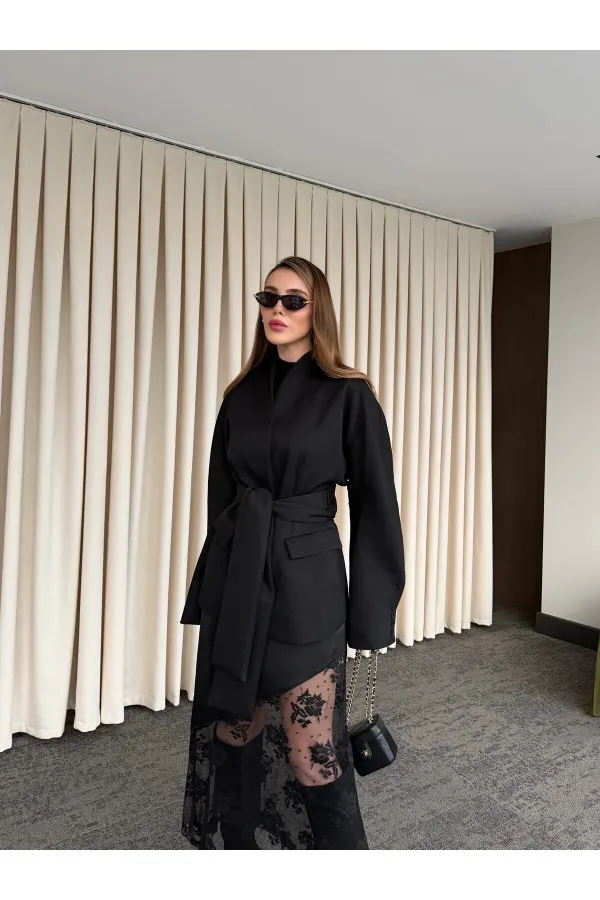 Veste noire à nouer - 512319