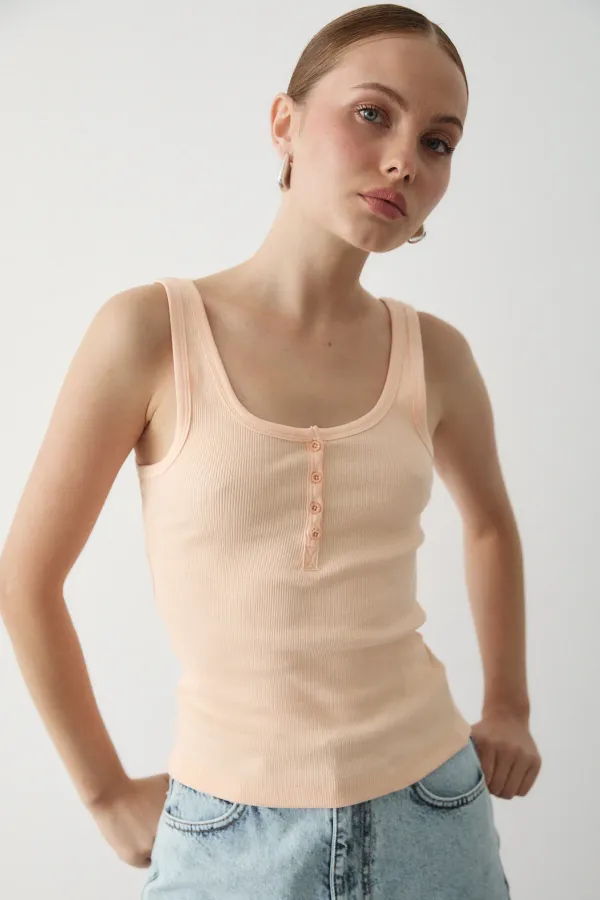 Somon Önden Düğmeli Atlet - 251001