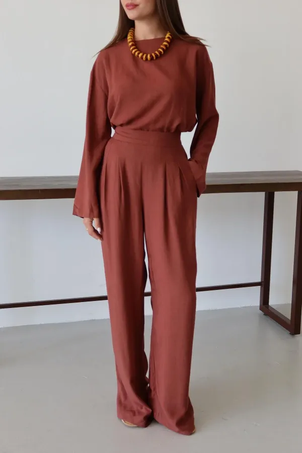 Ensemble chemisier et pantalon Tile Marisol