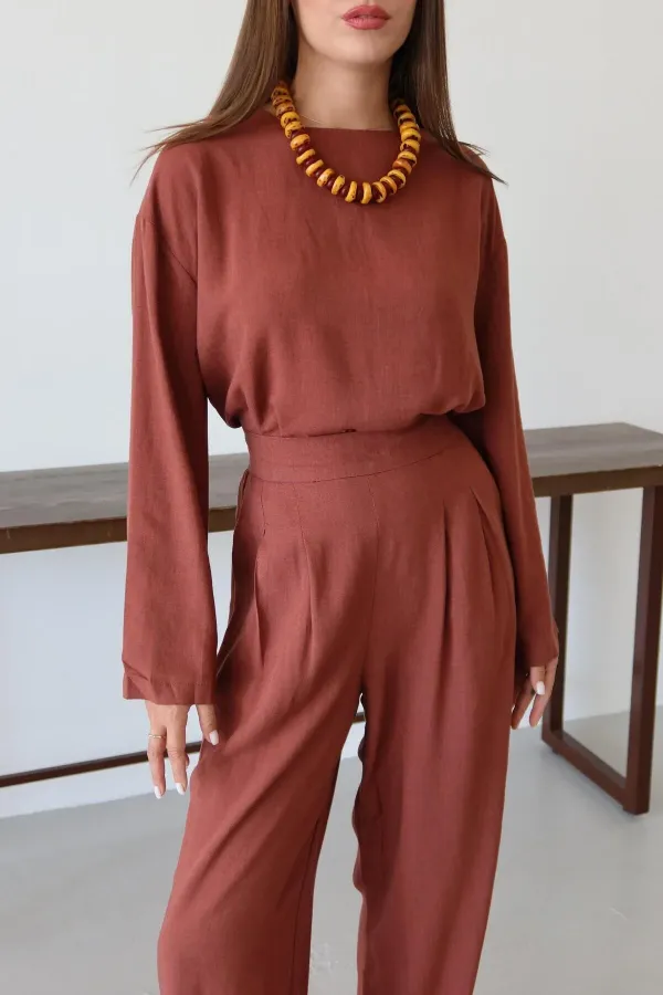 Ensemble chemisier et pantalon Tile Marisol