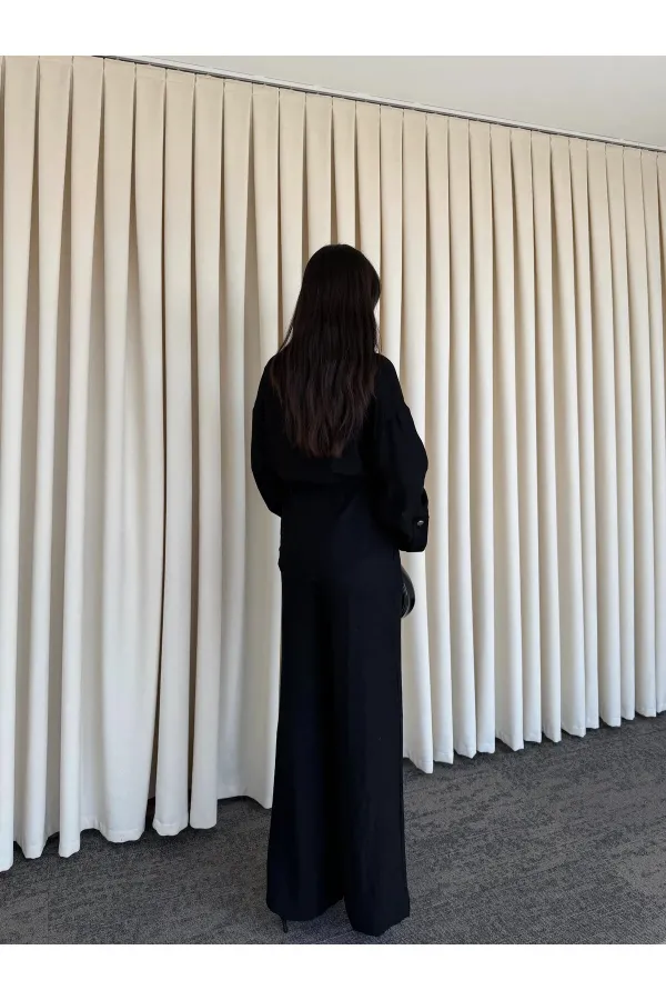 Siyah Gömlek Pantolon Takım - 51311