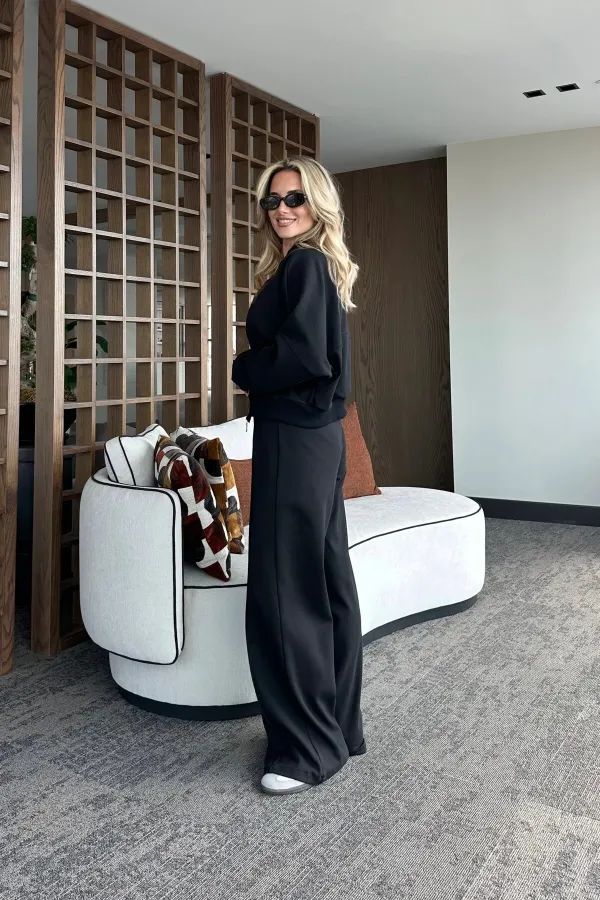 Siyah Nora Eşofman Takımı - 8001