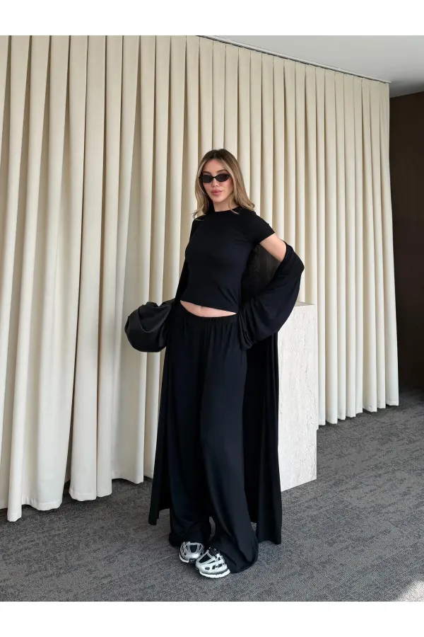 Ensemble trois pièces noir - 30121