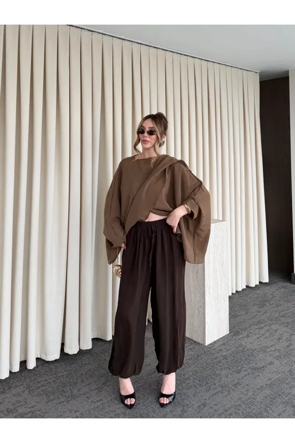 Brown Harem Pants - 51316