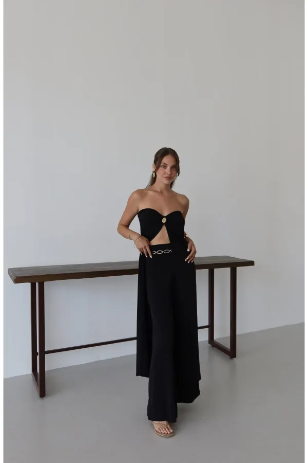 Ensemble cape et pantalon Black Bianca