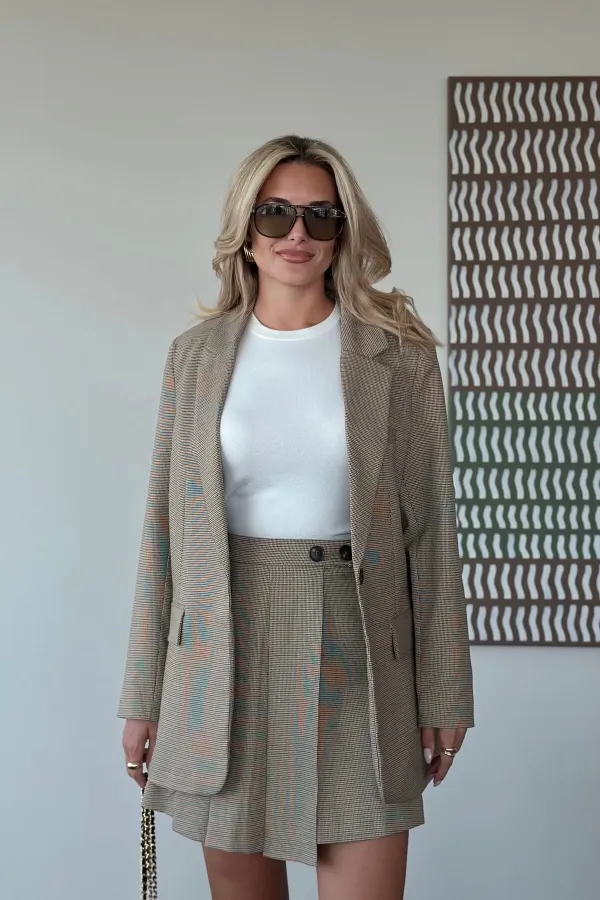 Ensemble veste et short moutarde - 9546