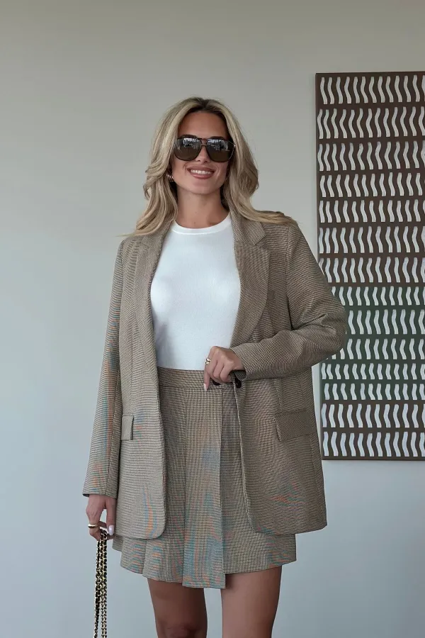 Ensemble veste et short moutarde - 9546