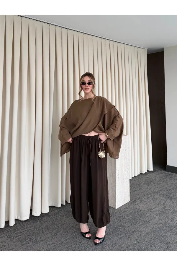 Brown Harem Pants - 51316