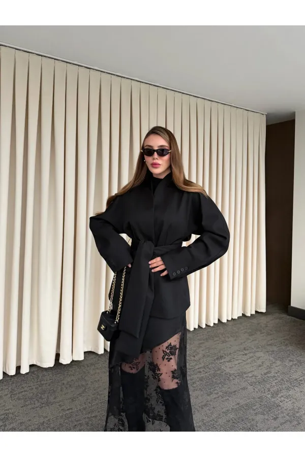 Veste noire à nouer - 512319