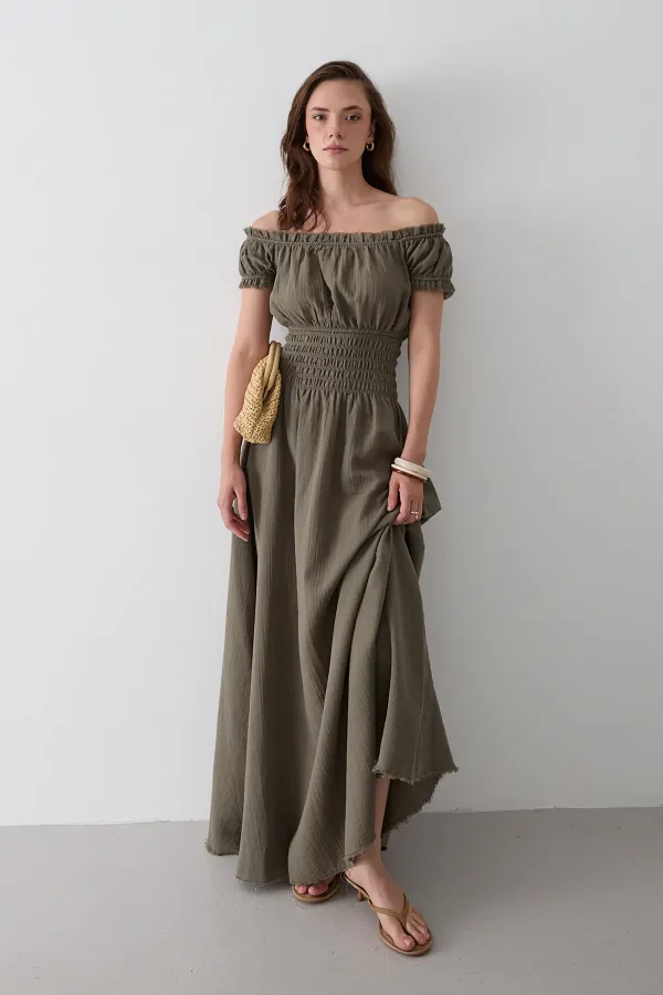 Çağla Büzgülü Elbise - 2002