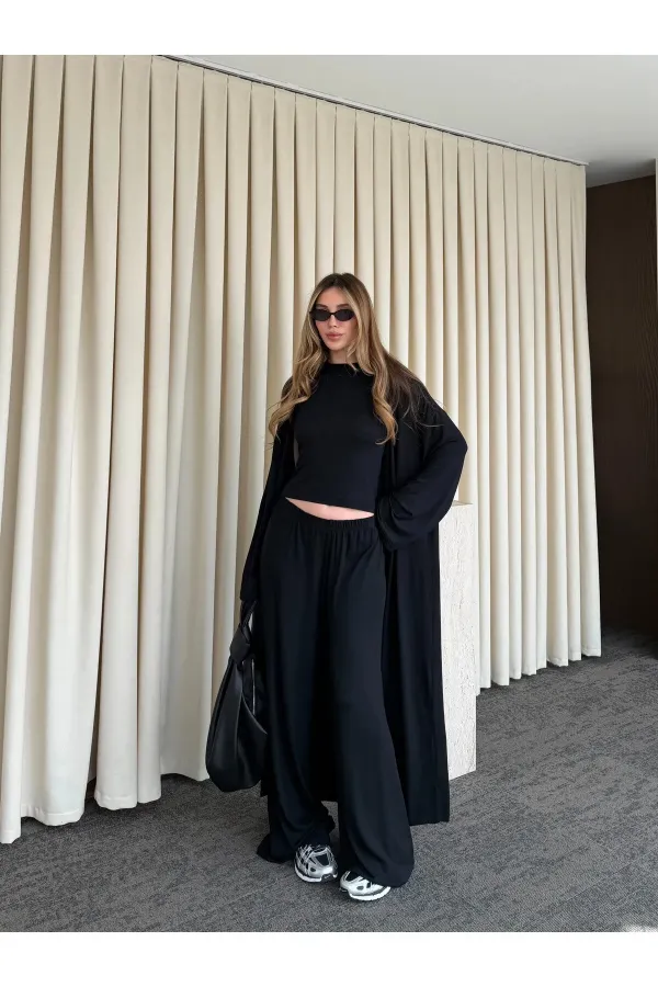 Ensemble trois pièces noir - 30121