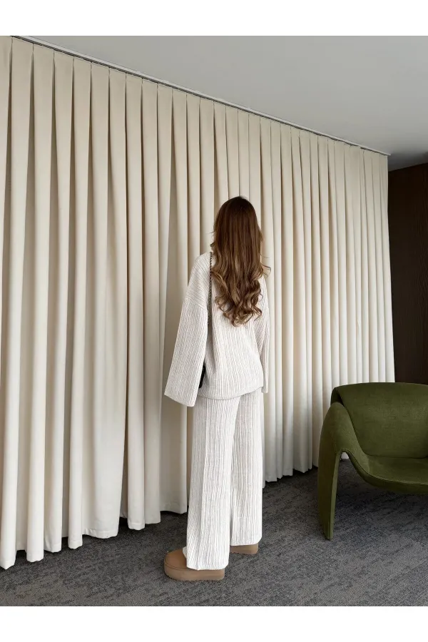 Ensemble pull en maille pierre - 98078