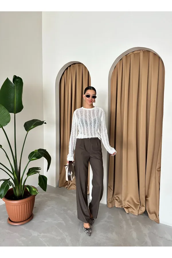 Off-white Spiderweb Knit Blouse