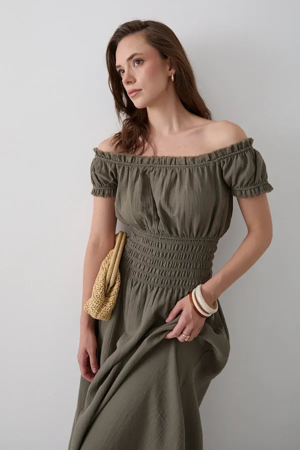 Çağla Büzgülü Elbise - 2002