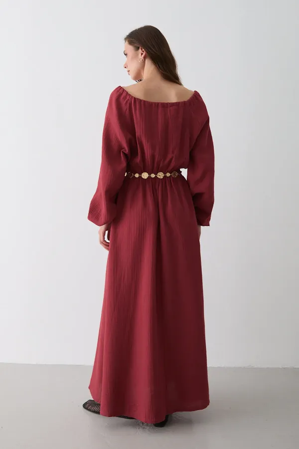 Robe en mousseline à détails de nœuds - 2004