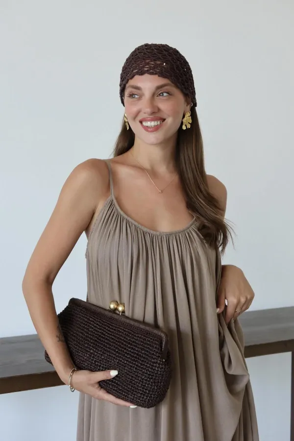 Mink Strappy Relaxed Fit Dress