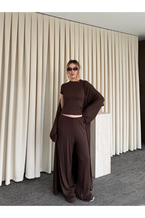 Kahverengi Üçlü Takım - 30121