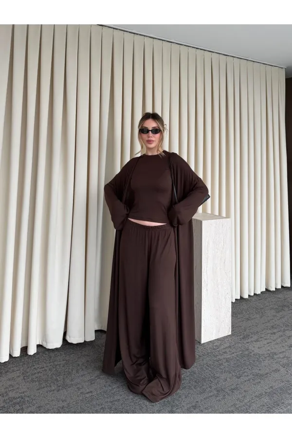 Kahverengi Üçlü Takım - 30121