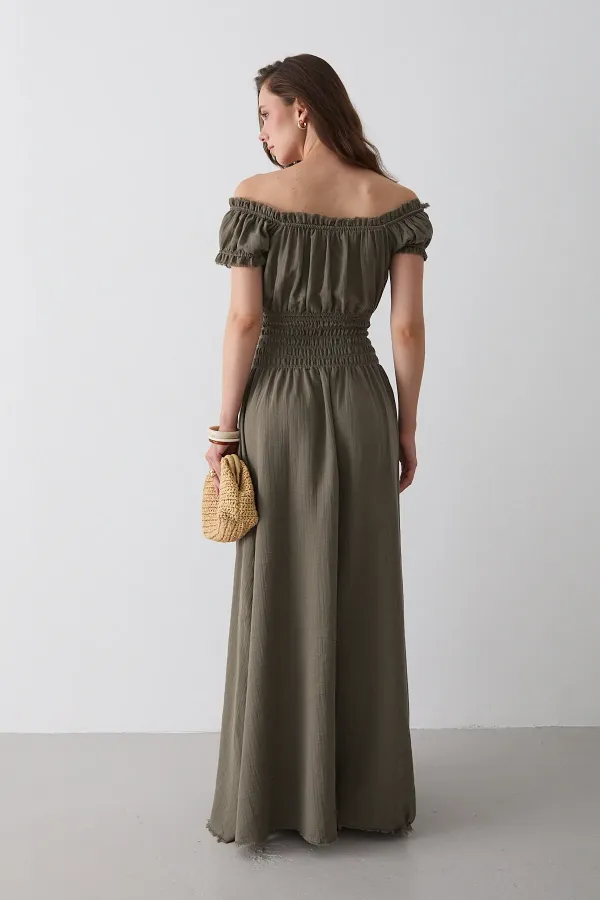 Çağla Büzgülü Elbise - 2002