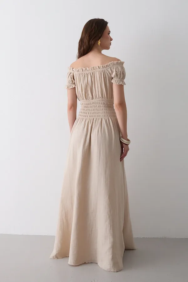 Robe froncée naturelle - 2002