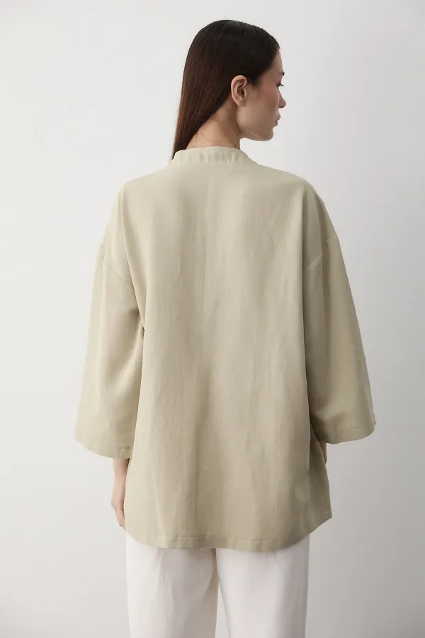 Mint Iç Kemerli Fakir Kol Kimono - 5383