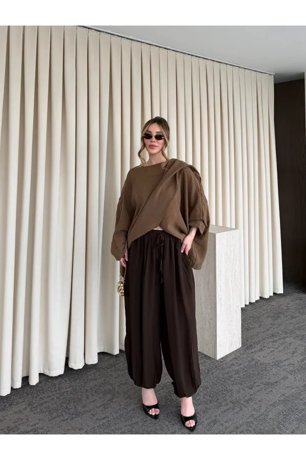 Brown Harem Pants - 51316