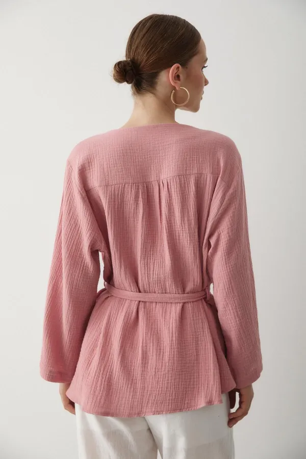 Pink Multi-Button Kimono
