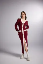 Elias Knit Dress Burgundy