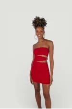 Buble Elbise Kırmızı