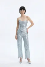 Jeans brillants bleus