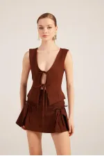 Elena Shorts Skirt Brown