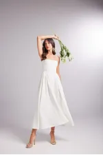 Robe blanche à pont