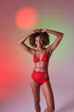 Delphi Yüksek Bel Bikini Altı Kırmızı
