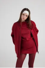 Alexa Bomber Jacket Burgundy