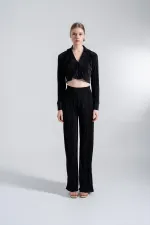 Comfy Crop Shirt Black