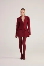 Deja Blazer Ceket Bordo